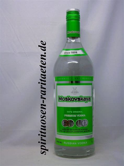 Moskovskaya Vodka Since 1894 Russian Vodka 10 L 40 Welt Der