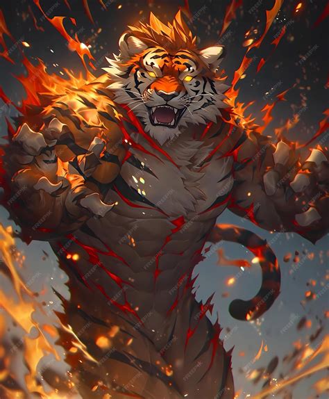 Premium AI Image | Fire Tiger