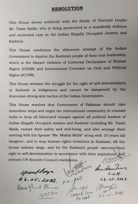 Senate Of Pakistan On Twitter A Resolution Moved By Senator Yousaf