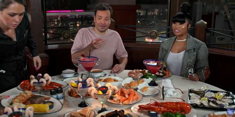 Watch Nicki Minaj And Jimmy Fallon Eat Everything At Red Lobster