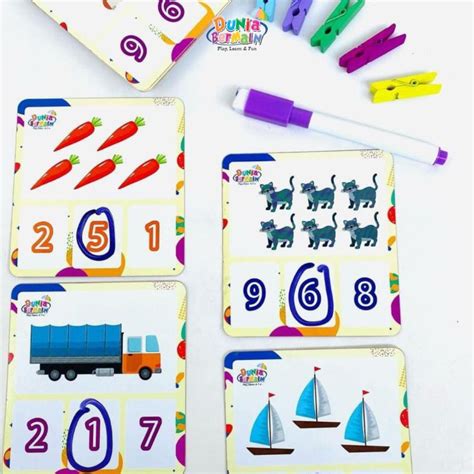 Kayu Free Wipe Clean Markers Wood Clips Find Cards Number Clips