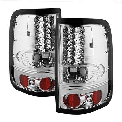 For Ford F Styleside Led Tail Lights Lamp Chrome Clear Rh Lh