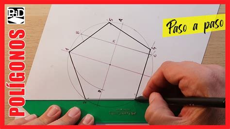 Pent Gono Inscrito En Circunferencia Dibujo T Cnico Sobre Papel Paso A