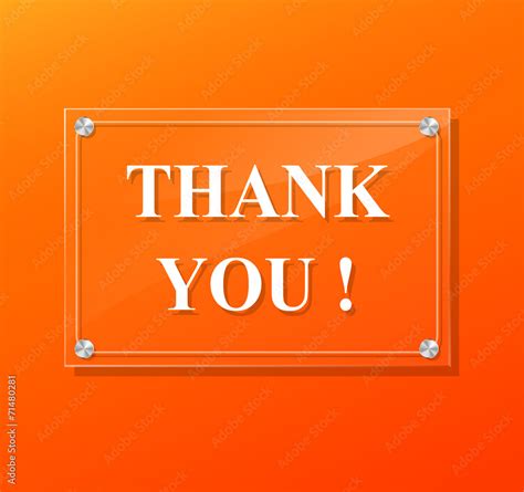 thank you orange illustration Stock Vector | Adobe Stock