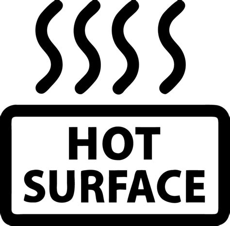 Hot Surface Warning Sign Illustration For Safety And Hazard Awareness Vector Art At