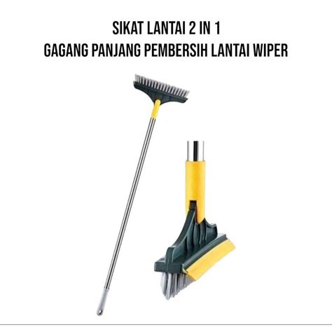 Jual Jm Sikat Lantai Wc 2in1 Wiper Sikat Pembersih Gagang Panjang