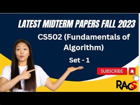 Cs Fundamentals Of Algorithm Midterm Paper Fall Set