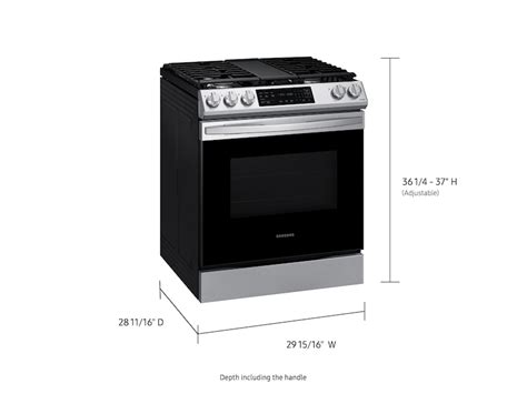 6.0 cu. ft. Smart Slide-in Gas Range with Convection in Stainless Steel ...