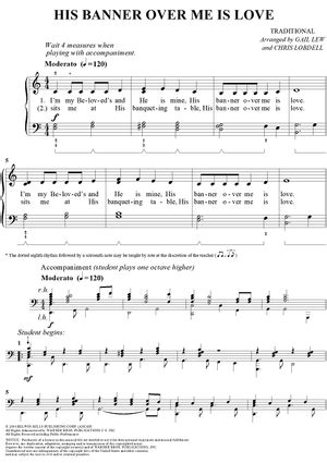 His Banner Over Me Is Love" Sheet Music for Easy Piano/Vocal - Sheet ...