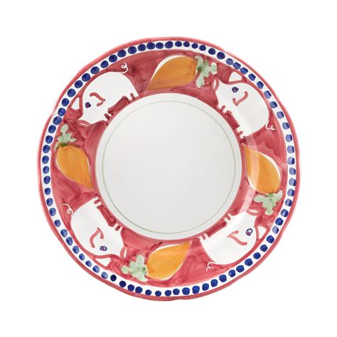 Porco Italian Dinner Plate Hand Painted Ceramic Plate Vietri