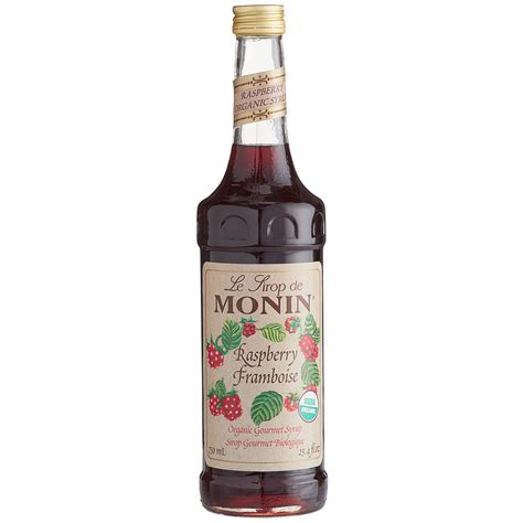 Monin Ml Organic Raspberry Flavoring Fruit Syrup