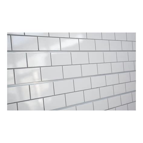 2 H X 8 L Textured Wall Panel Subway Tile White Finish