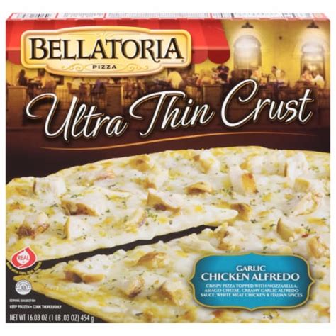 Bellatoria Garlic Chicken Alfredo Thin Crust Frozen Pizza 160 Oz