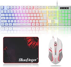 Amazon Bluefinger Rgb Gaming Keyboard And Backlit Mouse Combo Usb