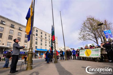 Concepción y Contulmo izaron la bandera mapuche en reconocimiento al