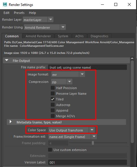 Colors From Maya 2022 Arnold Render View Do Not Match With EXR