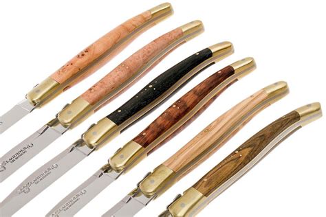 Laguiole En Aubrac Set Of 6 Steak Knives Mixed Wood Advantageously