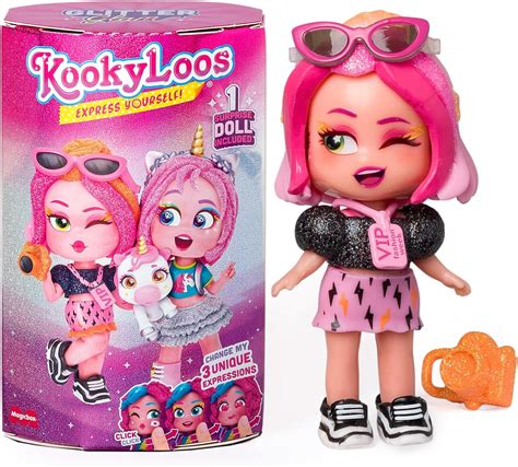 Kookyloos Glitter Glam Series Surprise Collectible Doll With 3 Different Faces Comes With