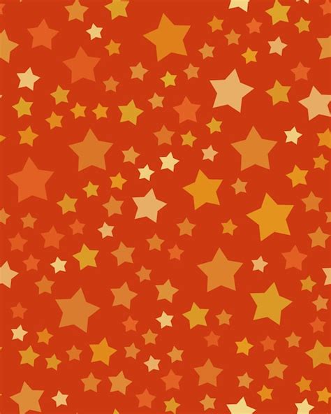 Premium Vector | Seamless background with stars on an orange background.