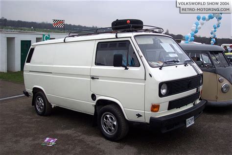 White Vw T3 Panel Van G343ypu Volksworld Show 2004 Retro Motoring