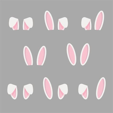 Pink rabbit Ears, Easter Bunny Ears set, cute 4971694 Vector Art at ...