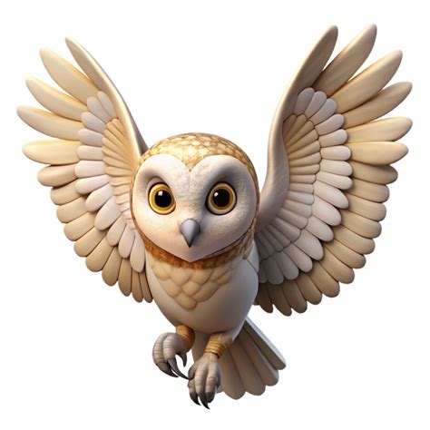 stunning classic Rescued Owl in Flight Wingspan View Transparent