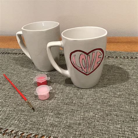 Diy Paint Kit Paint Your Own Mug Craft Kit Valentines Day Etsy