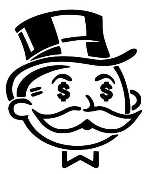 Monopoly Man W Money Eyes Inspired Vinyl Decal Etsy