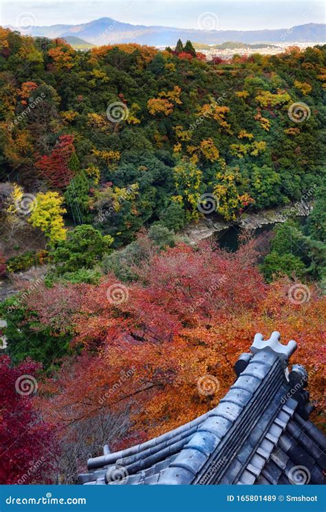 Daihikaku Senkoji Temple With Colorful Leaves Mountains In Arashiyama