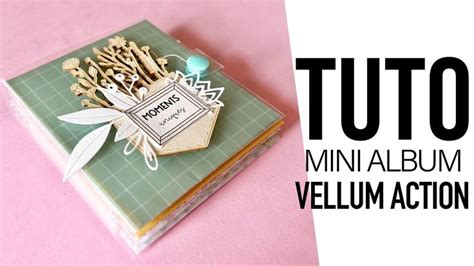 SCRAPBOOKING TUTO MINI ALBUM Avec Les Bloc VELLUM De Chez ACTION I