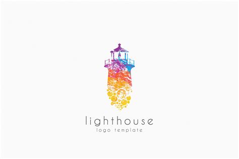 Lighthouse Logo Light Logo Color Lighthouse Lighthouse Design Lighthouse Illustration Sea Logo