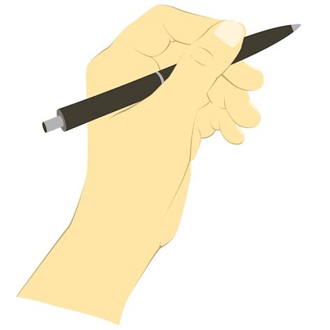 Premium Vector Hand Holding Pen Or Pencil In Vector Graphics