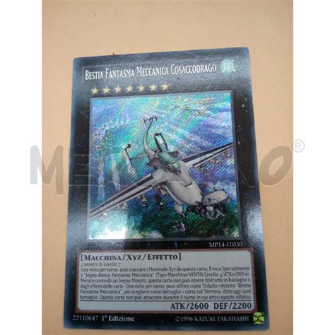 CARTA YU GI OH BESTIA FANTASMA MECCANICA COSACCODRAGO Mercatino Dell