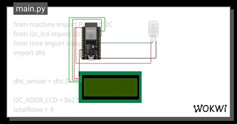 Upython I2C LCD DHT22 Wokwi ESP32 STM32 Arduino Simulator