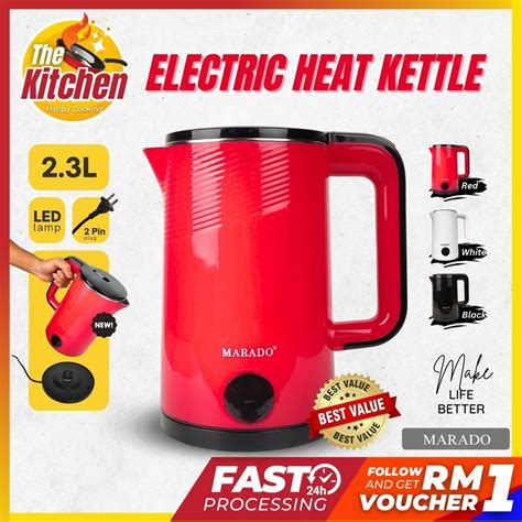 2 3L 1500W Electric Kettle Jug Kettle Hot Water Teko Automatic Cut Off