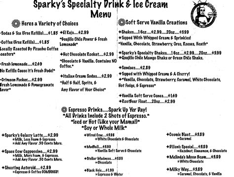 Sparky’s Menu | epminis