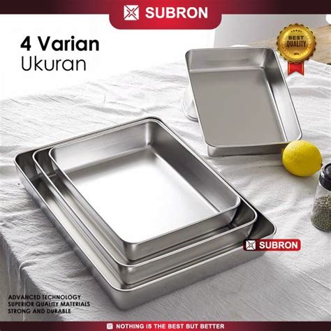 Jual SUBRON Nampan 35X28 40X32 Stainless Tray Tebal Multifungsi Tempat