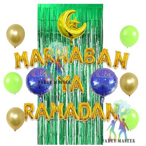 Jual Dekorasi Lebaran Idul Fitri Marhaban Ya Ramadan Eid Mubarak Set All Shopee Indonesia