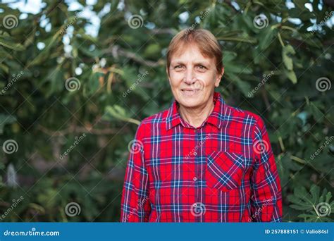 Smiling Woman Farmer Portrait Outdoor in the Farmland. Agriculture and ...