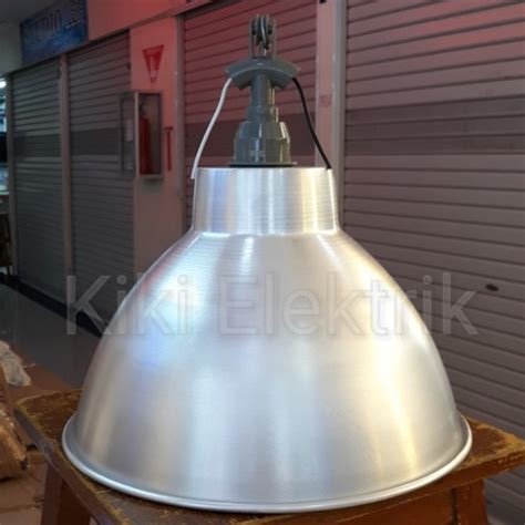 Jual Kap Lampu Gantung Industri Silver Diameter 30 Cm Fitting E27