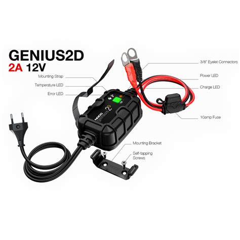 Noco Genius2d 12v 2a Direct Mount Charger And Maintainer