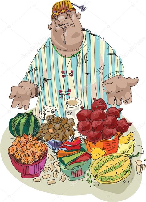 Eastern Market Vendor Cartoon Stock Vector Image By Iralu