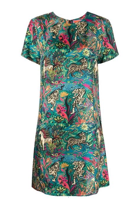 Jungle Print Silk Dress – Tiffany Boutique Cyprus