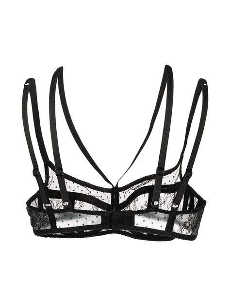 Dolce And Gabbana Floral Lace Balcony Bra Black Farfetch