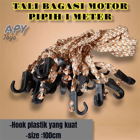 Jual Tali Bagasi Motor Pipih 1 Meter Tali Pengikat Barang Standart