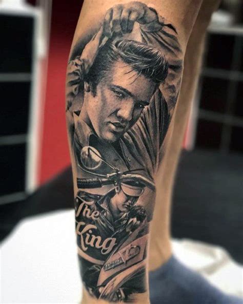 Elvis Presley Tattoos For Men King Of Rock And Roll Design Ideas