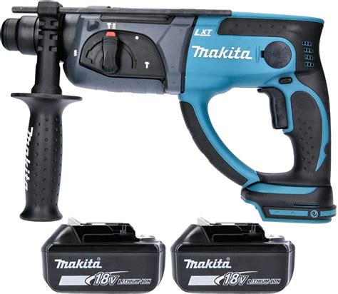 Makita Dhr202z 18v Li Ion Sds Plus Rotary Hammer With 2 X 5ah Batteries