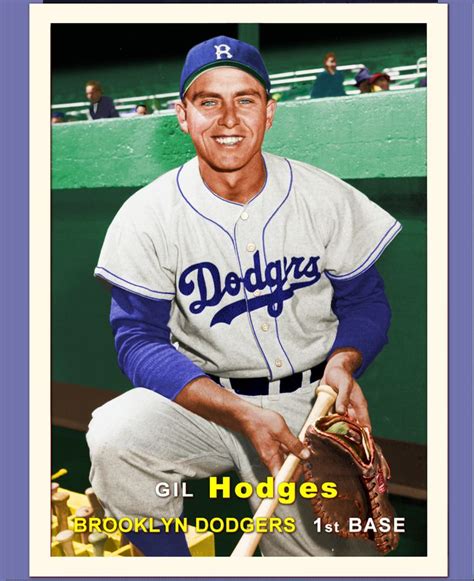 Topps Gill Hodges La Dodgers Baseball Baseball Cards Old