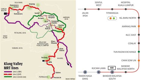 Mrt Line 3 Route Map Malaysia Klang Valley Railway Masterplan