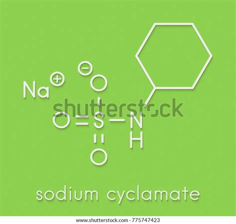 Sodium Cyclamate Artificial Sweetener Molecule Skeletal Stock